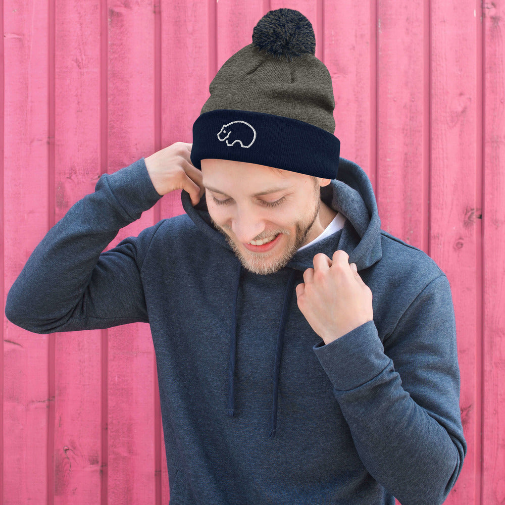 Love Shack Fancy Orah Pom Pom Beanie The Fox Beanie in Crushed Raspberry- Choose your pom  main image 4