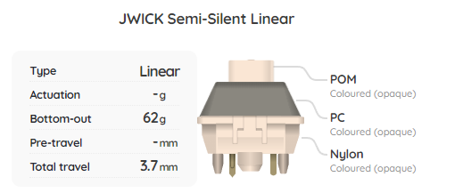 JWICK Semi-Silent Linear Switch Sample