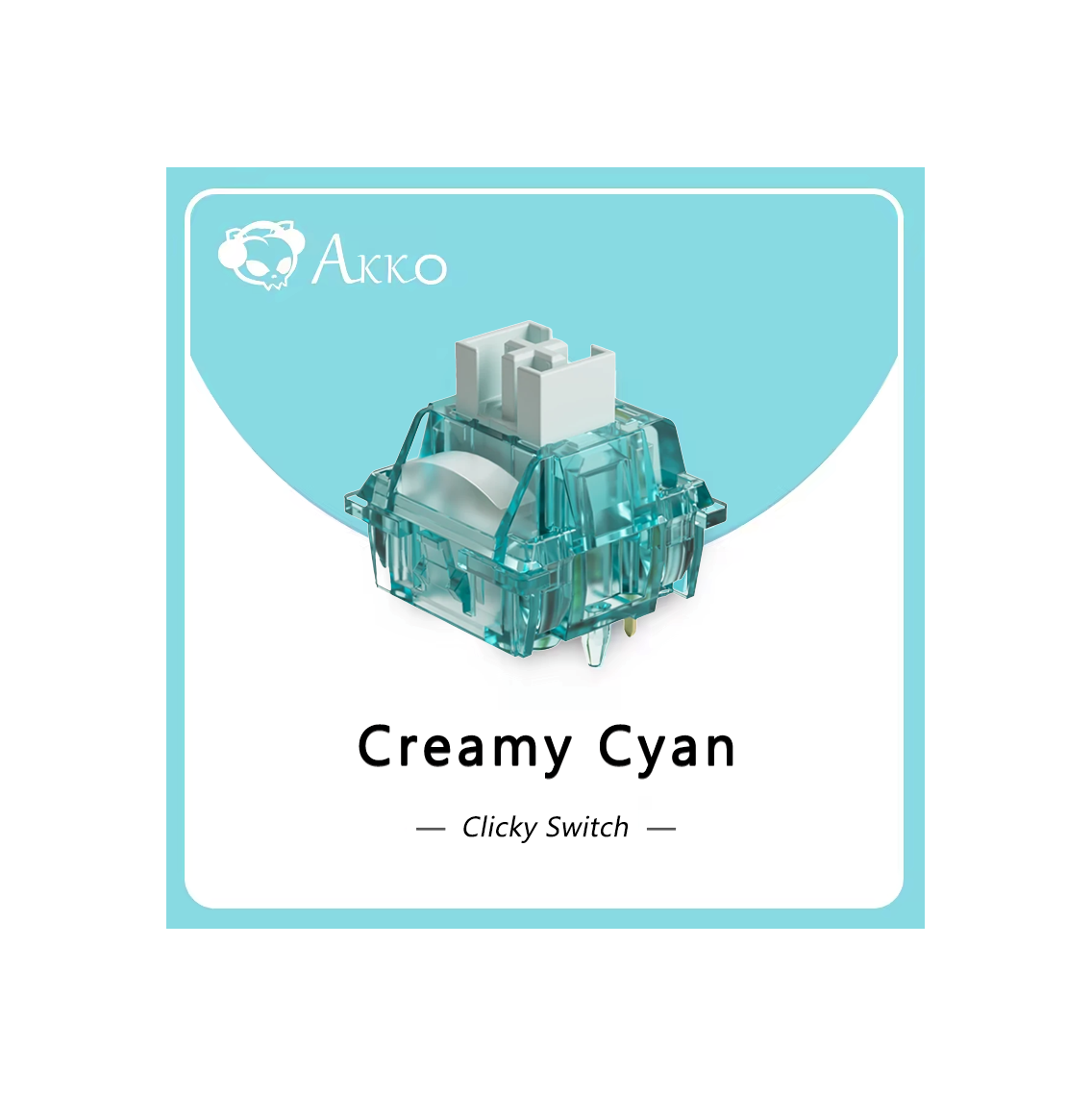 Akko Creamy Cyan Clicky Switches (45 Switches)